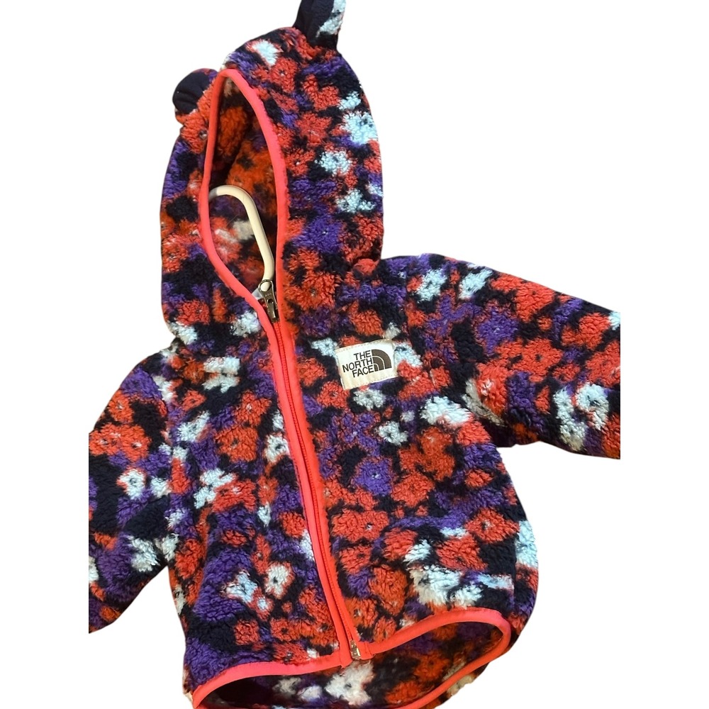 Nice The North Face Infant Campshire Bear Hoodie Fleece Jacket Floral 0-3M - Picture 5 of 7